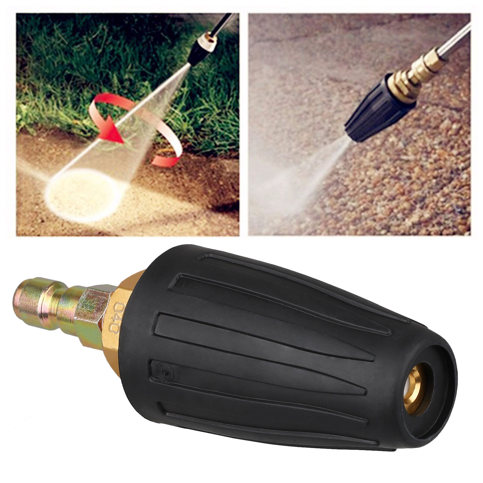 1/4″ High Pressure Washer Rotating Turbo Nozzle Spray Tip 4.0 GPM 3000 PSI Quick