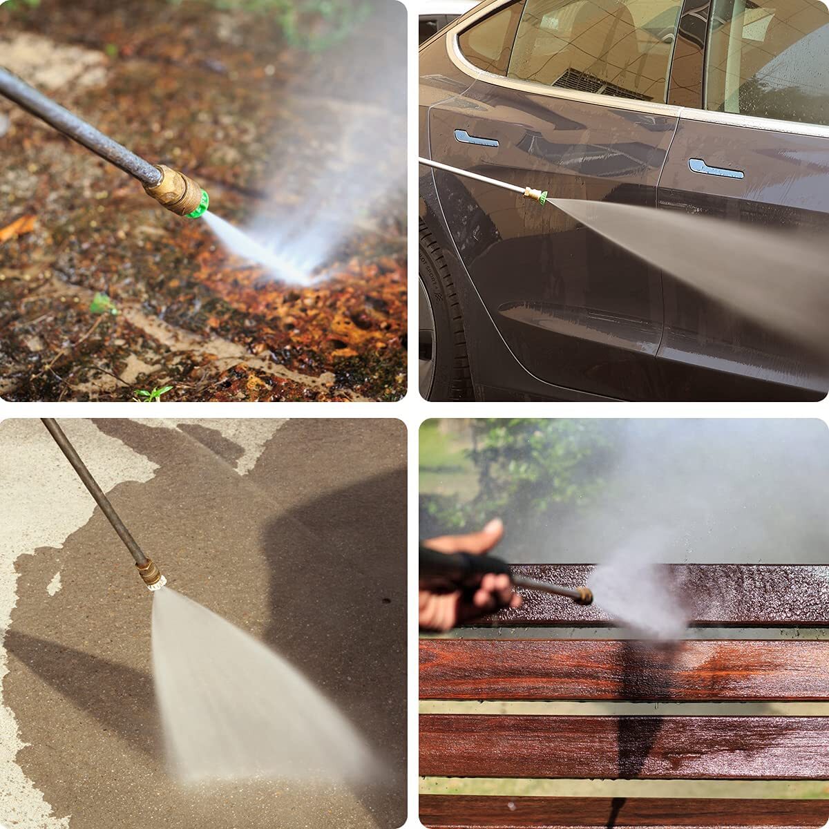 High Pressure 4000PSI Car Power Washer Gun Spray Wand Lance Nozzle and Hose Kit