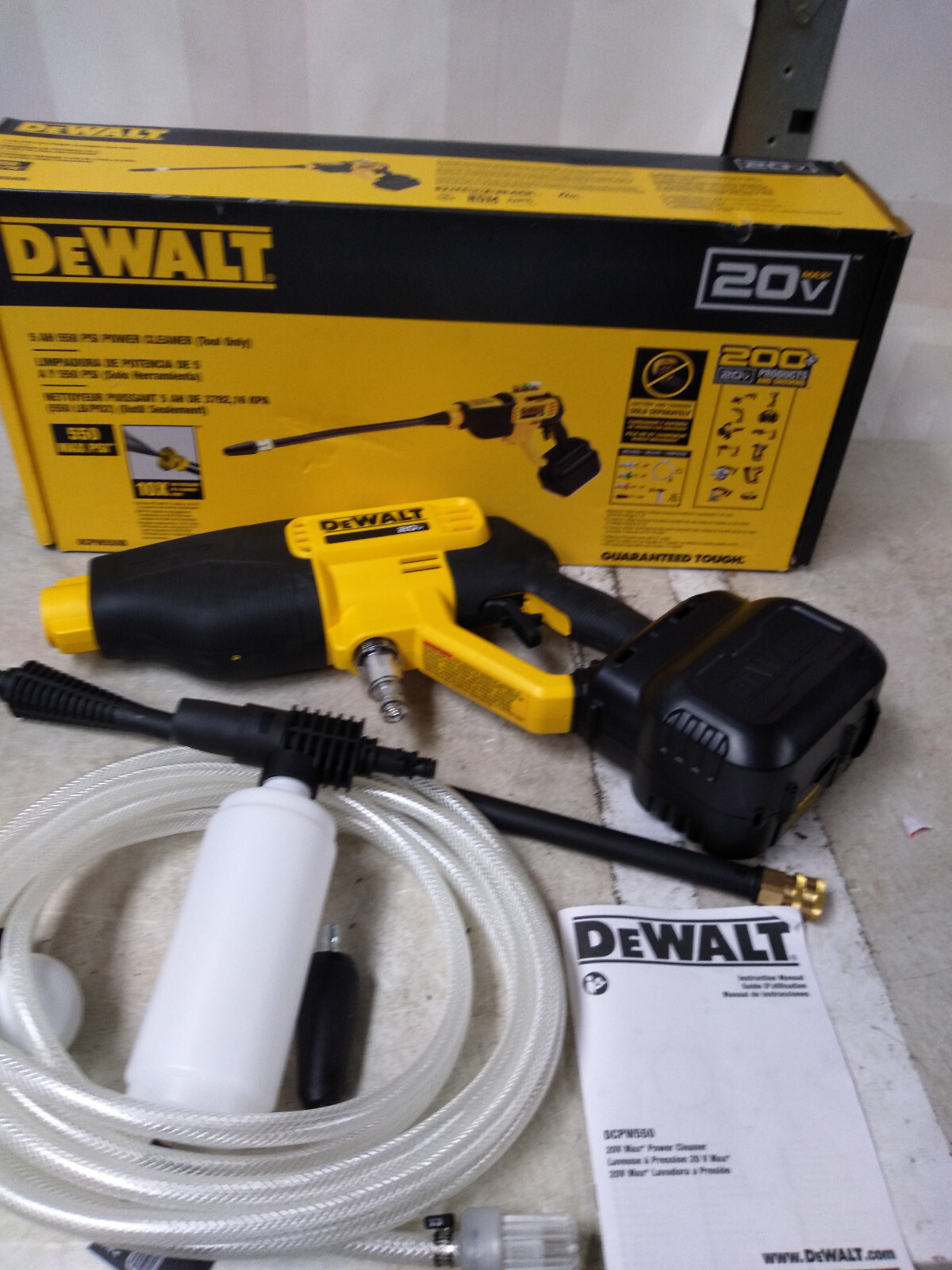 DEWALT DCPW550B Cold Water Pressure Washer (Tool Only)#701