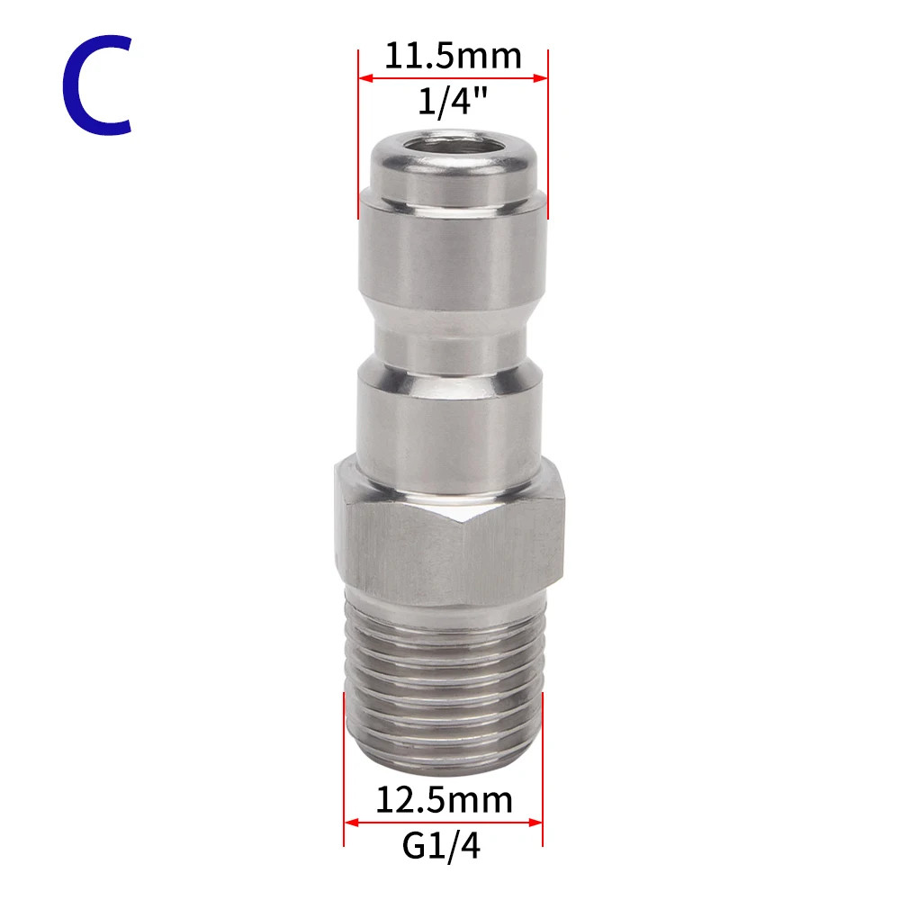 High Pressure Washer Adapter 1/4″ Quick Connector Quick Release Fitting Power Wa