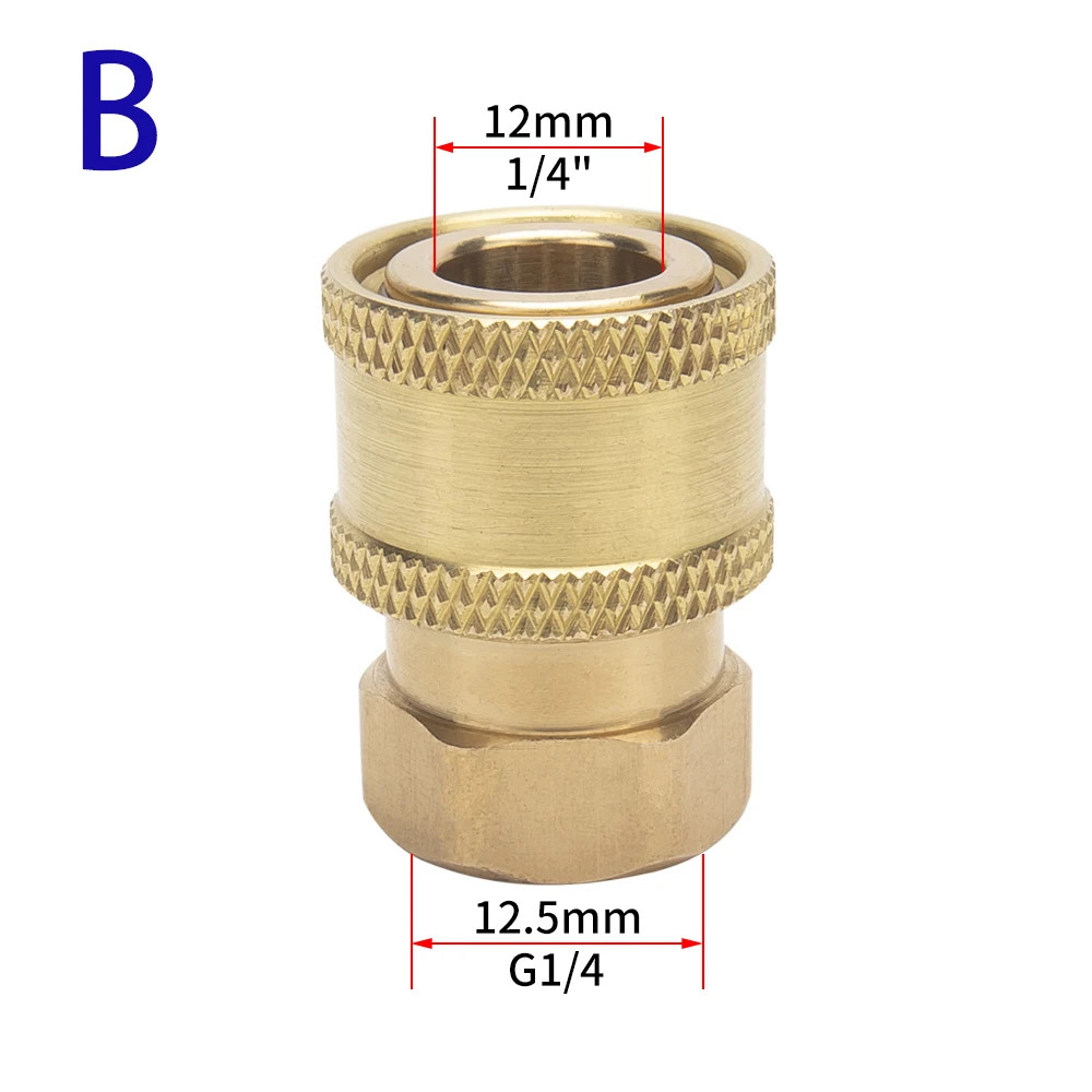 High Pressure Washer Adapter 1/4″ Quick Connector Quick Release Fitting Power Wa