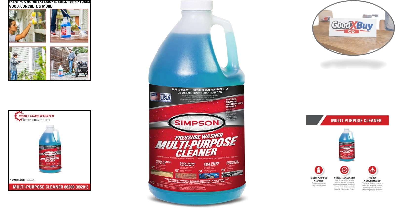 Blue Concentrated Multi-Purpose Cleaner for Pressure Washers 1 Gal