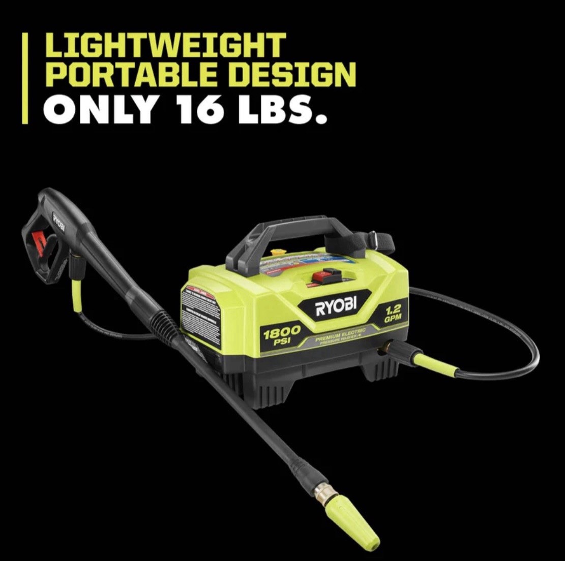 💥NEW SEALED💥RYOBI RY141802 1800PSI 1.2GPM COLD WATER ELECTRIC PRESSURE WASHER!