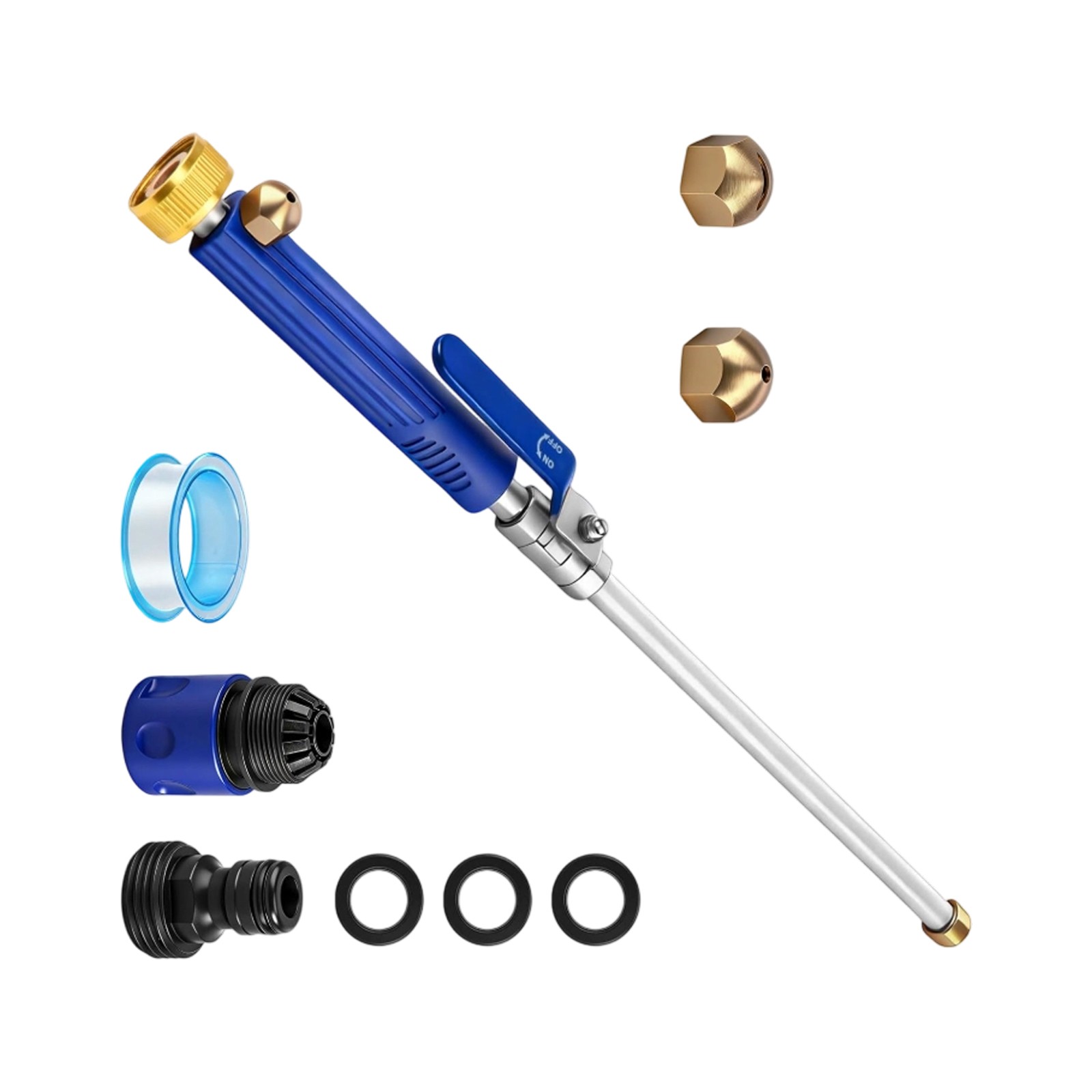 Aluminum Alloy High Pressure Washer Gun With Two Adjustable Steam Modes Nozzles