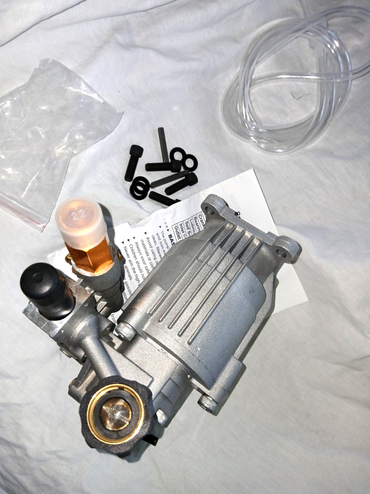 Biswing Horizontal Pressure Washer Pump 3/4″ Shaft Axial 3400 PSI 2.5 GPM 6.5-7H