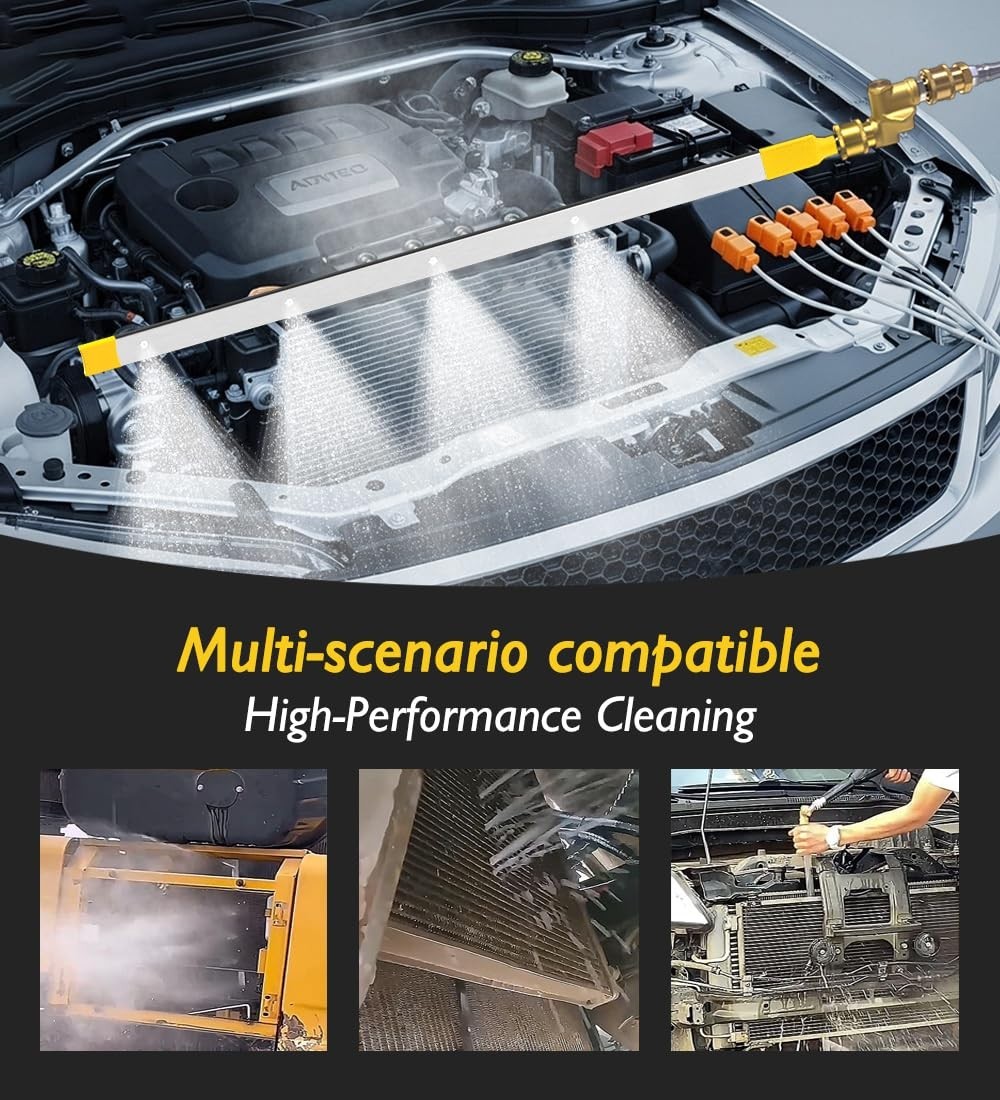 24in Radiator Cleaning Wand – 4500PSI Pressure Washer Tool for Car Flush Kit