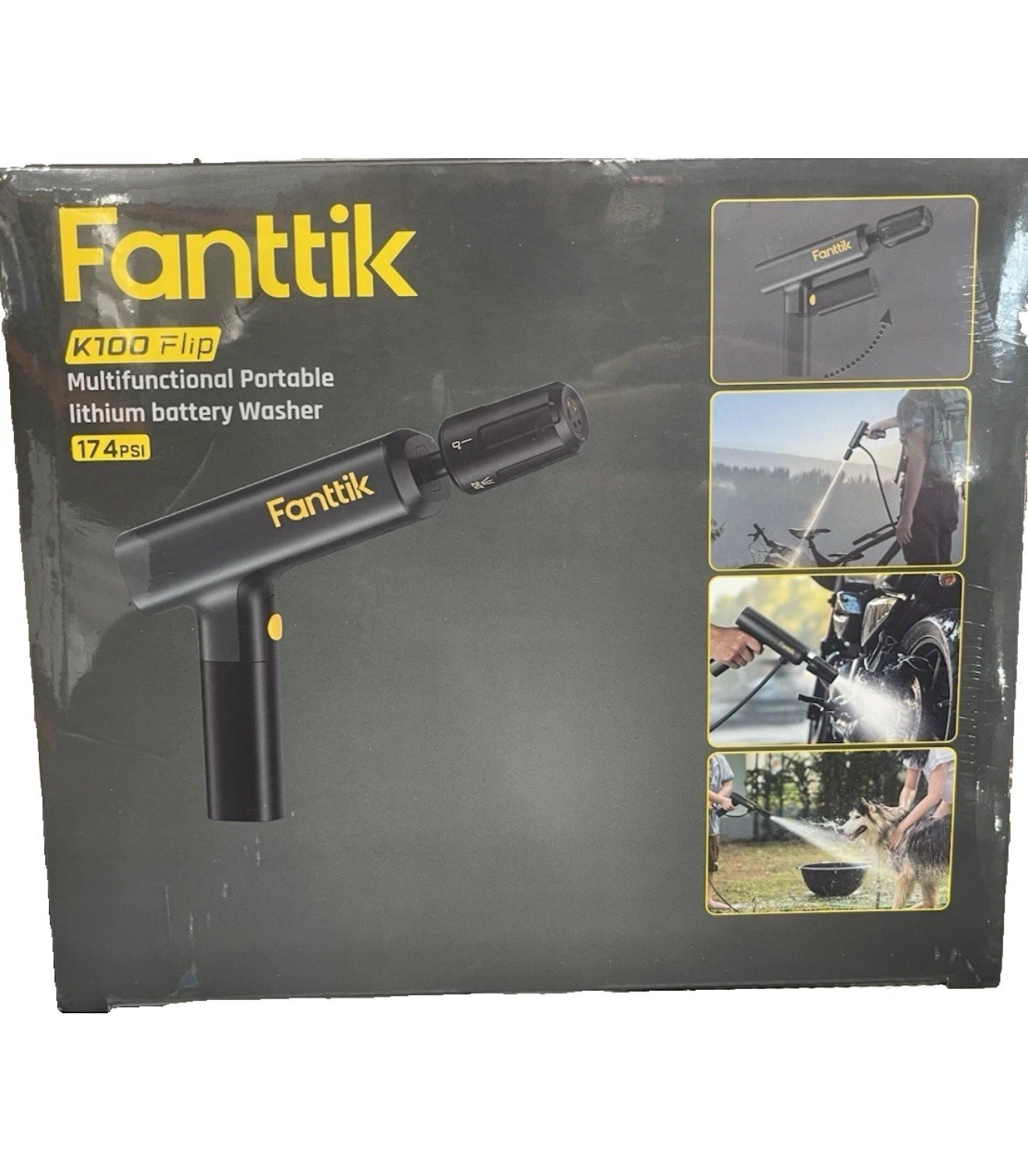 Fanttik K100 Flip Portable Cordless Electric Sprayer, Foldable Pressure Washer