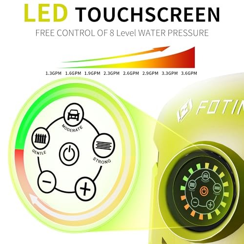 FOTING 5000 MAX PSI PRESSURE WASHER 2026 NEW TOUCH SCREEN 8 LEVEL – YELLOW
