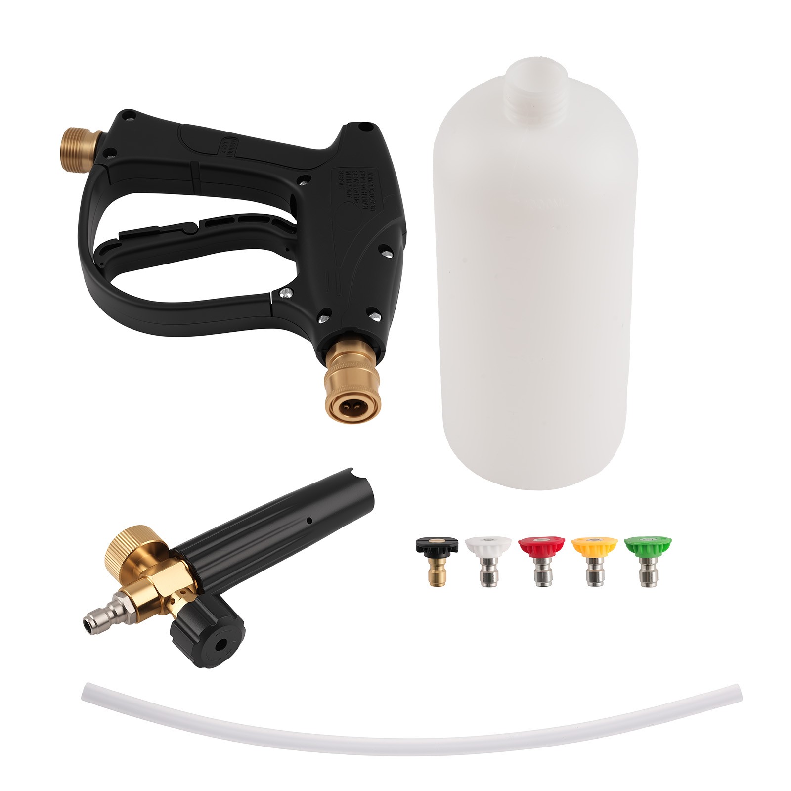 1L Snow Foam Cannon Pressure Washer Spray Gun 1/4″ Quick Connect + 5 Nozzle