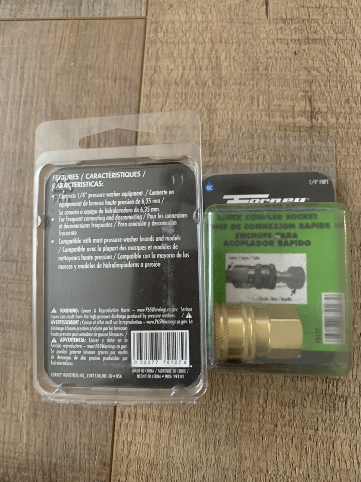 2 Pc-Forney 75127 Brass 5500 PSI FNPT Quick Coupler 1/4 in. Connection