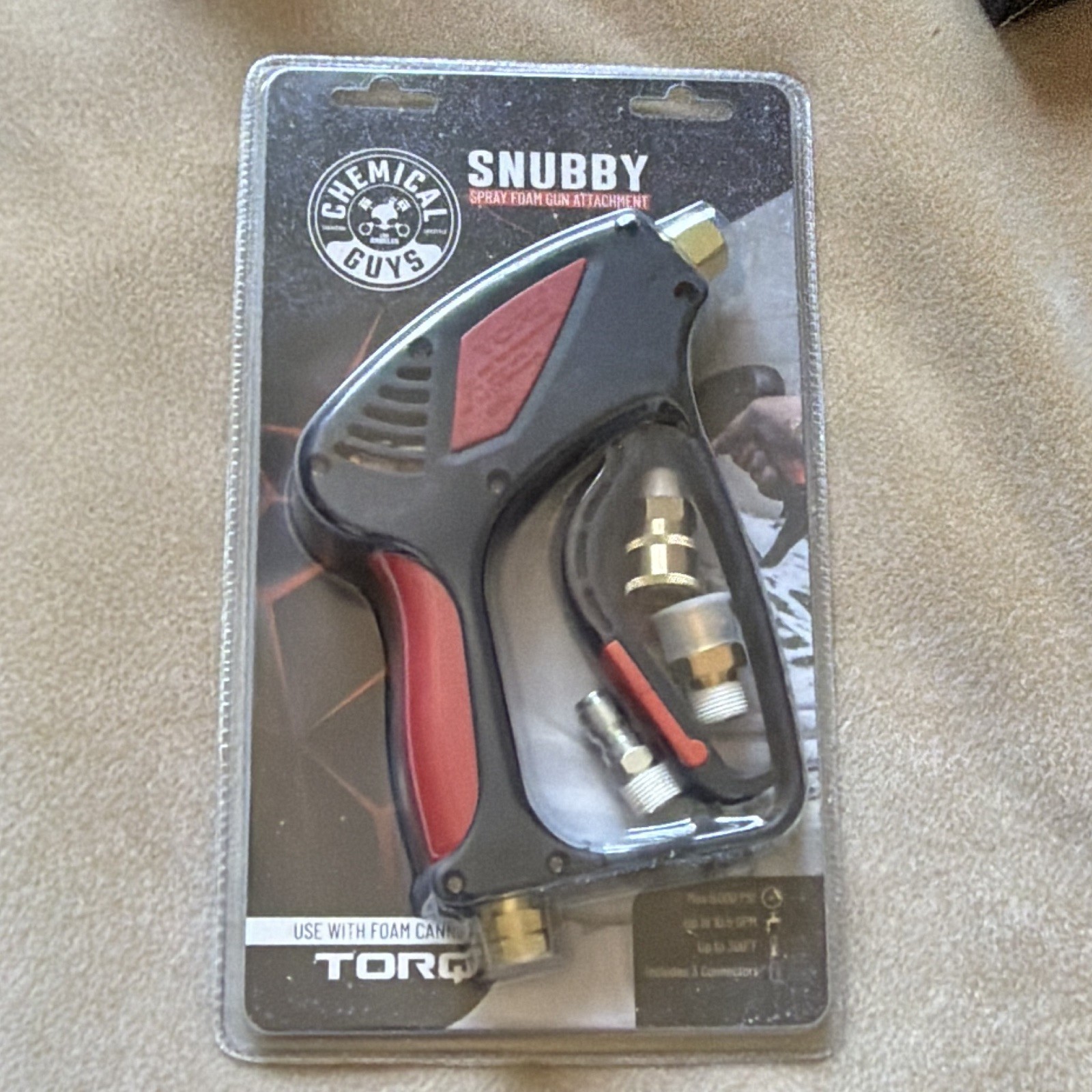 Chemical Guys TORQ 5000 psi Snubby Spray Gun w Foam Cannon Attachment