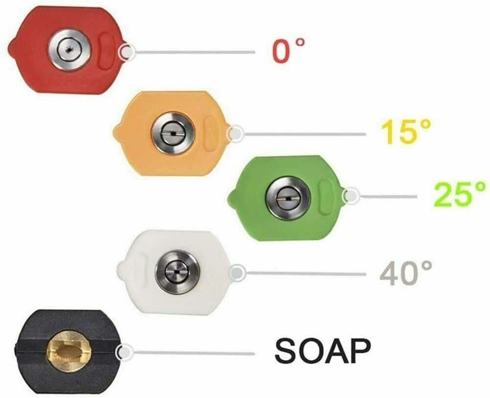 High Pressure Power Washer Spray Gun Wand Lance Nozzle Tips 50FT Hose Kit M22