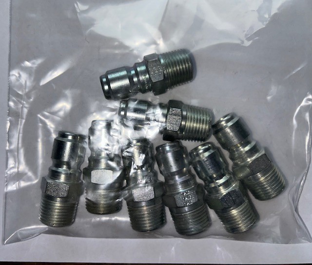 3/8 MPT QUICK COUPLER PLUG HIGH PRESSURE HOSE FITTING 8 PACK