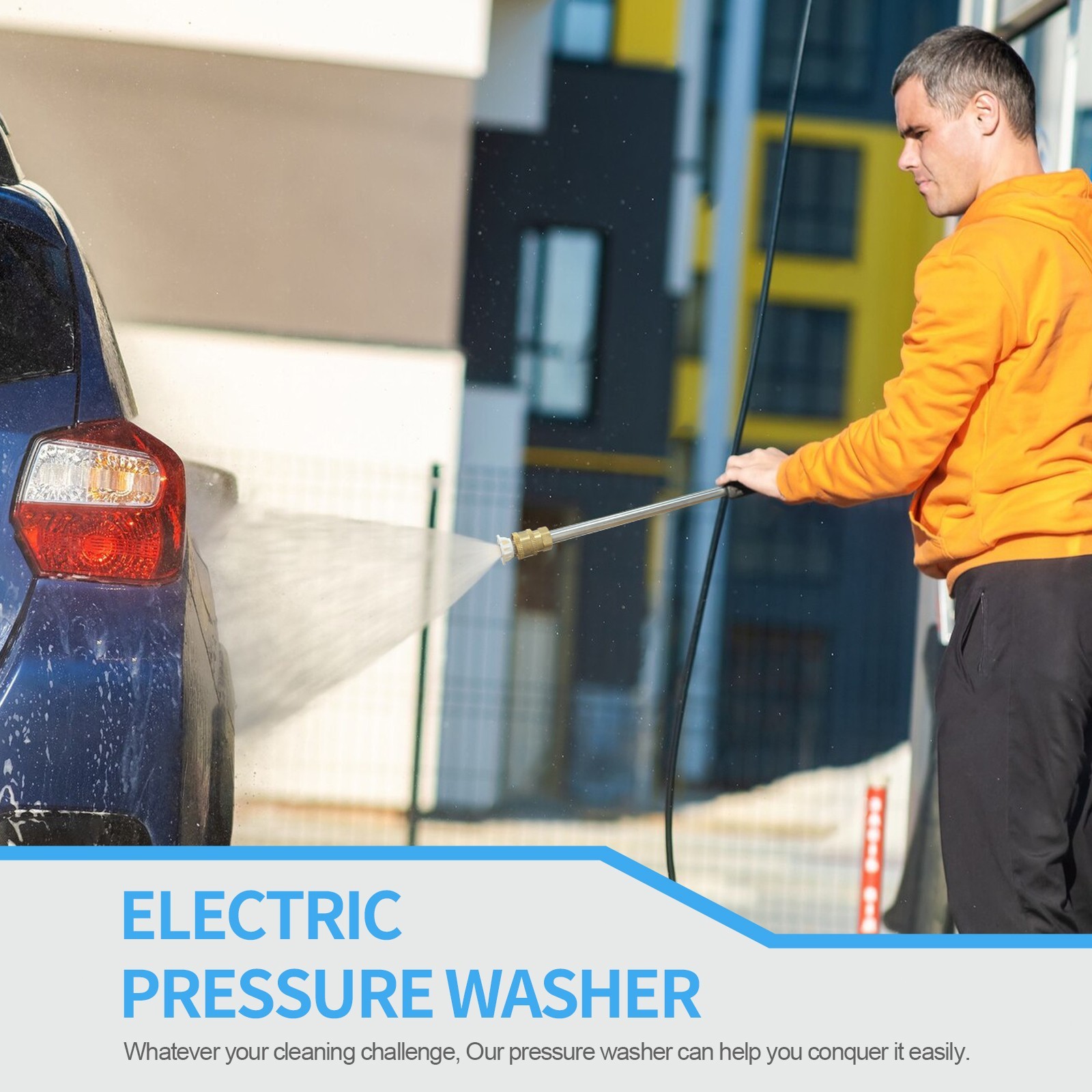 Pressure Washer 4200PSI 2.5GPM, 4 Quick Nozzles, 500ML Foam Cannon, for Patio