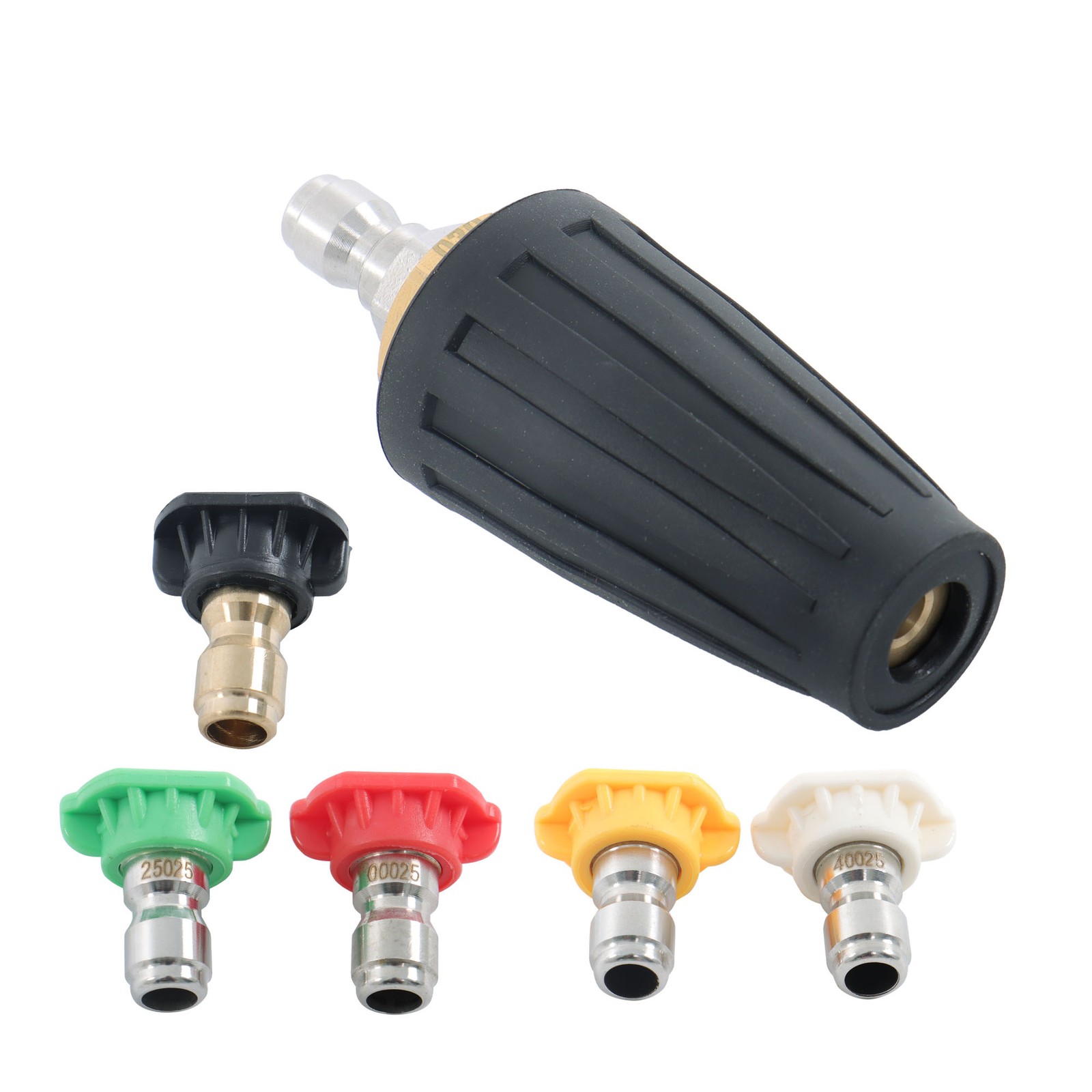 1/4 inch 3600 PSI Rotating High Pressure Turbine Nozzle Set with 5 Spray Nozzles