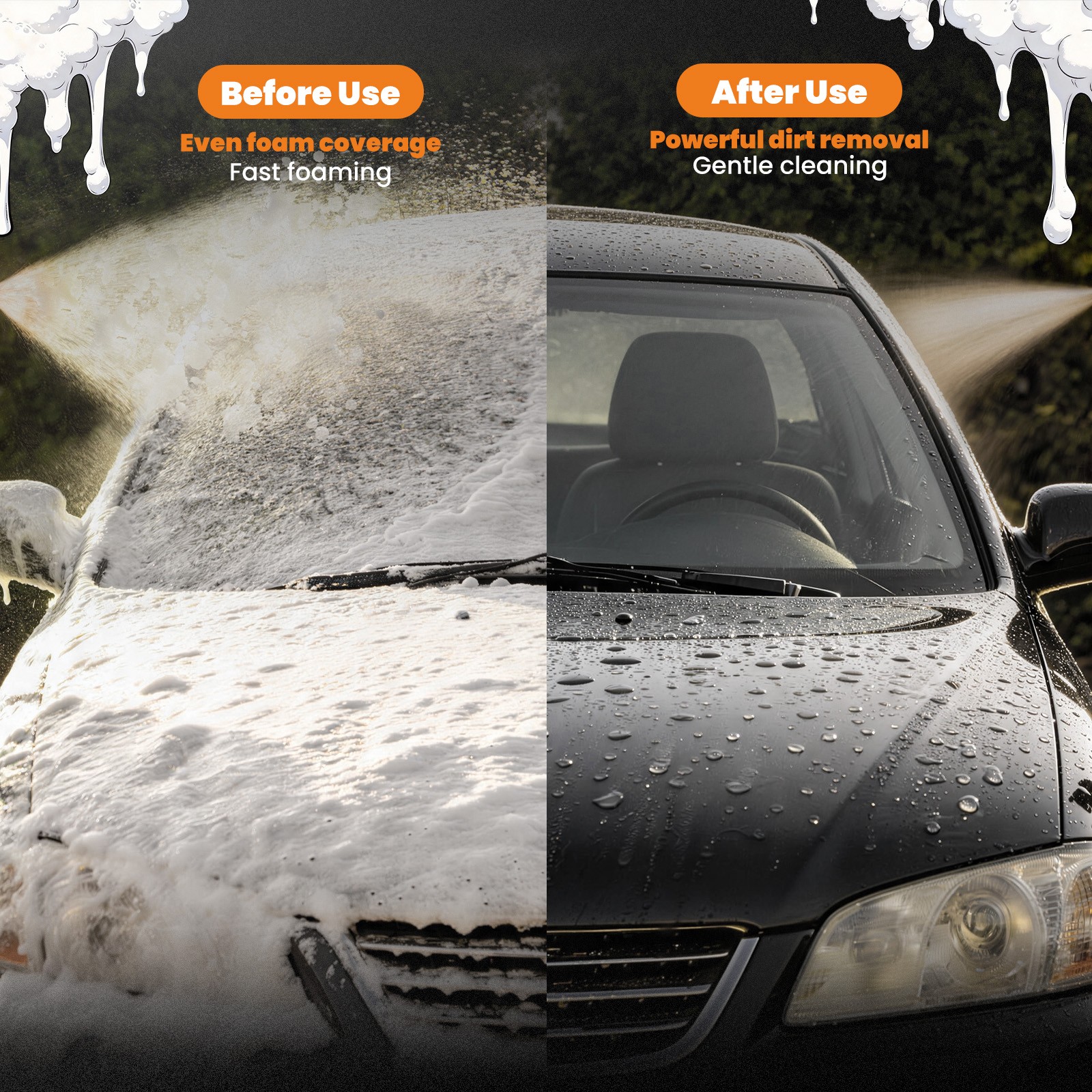 1L Adjustable Car Wash Foam Cannon for Garden Hose Pressure Quick Connect