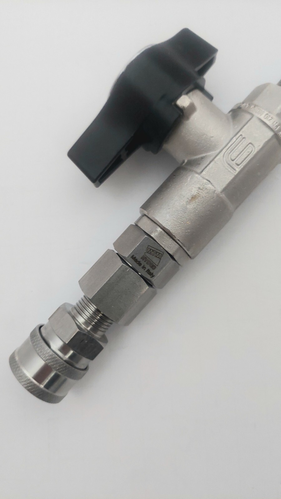 Pressure Washer Hose to Gun Complete Dn10 Ball Valve MTM Live Swivel SS QC