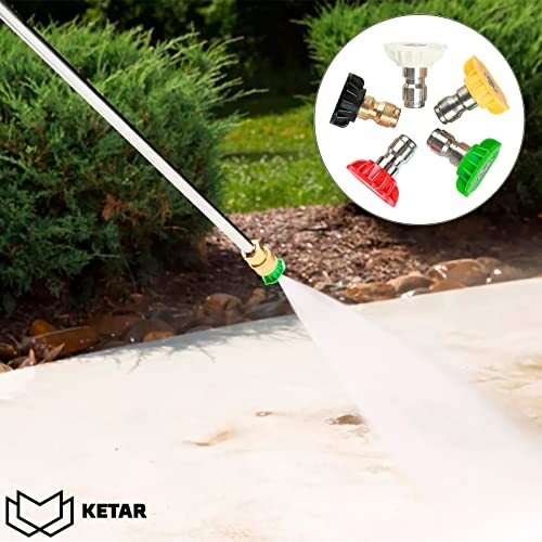 5Pack Pressure Washer Nozzle Tips Car Wash High Pressure Hose Turbo Nozzle Spray