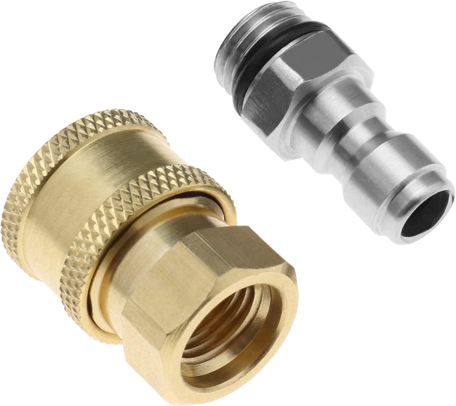 Set of 2 Pressure Washer Adapter 1/4 Inch Quick Connector to M14 Thread Fitti…