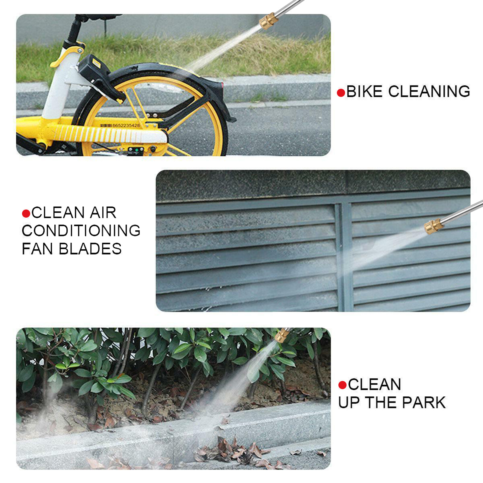 4000PSI High Pressure Car Power Washer Gun Spray Wand Lance Nozzle and Hose Kit