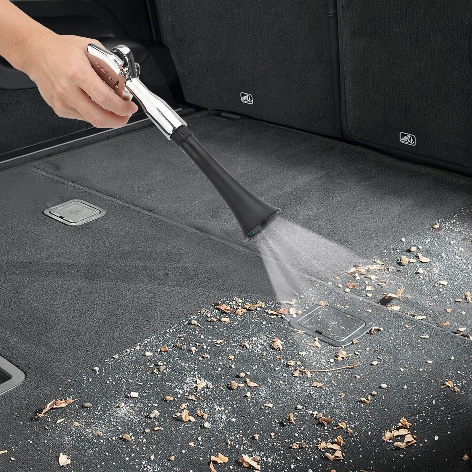 Dry Dust Blower Gun Dual Nozzle Pneumatic Tool for Car Body Wheel Tires Cleaning