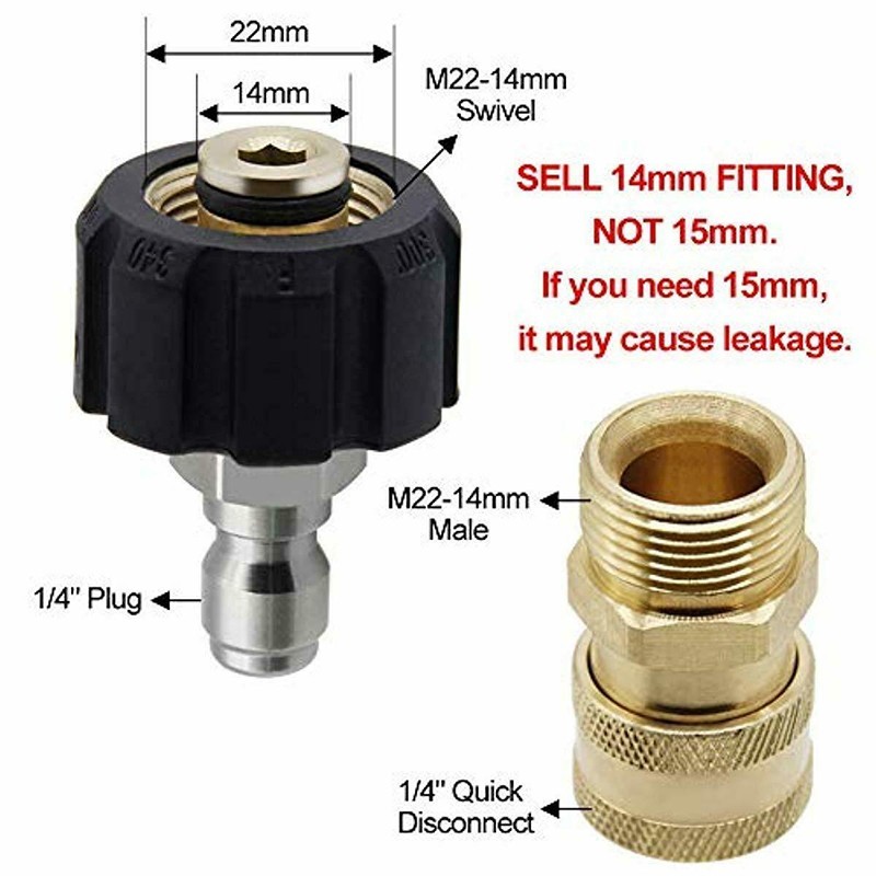 Kit Coupler Outdoor Parts Replacement Washing 5000PSI Adapter Attachment