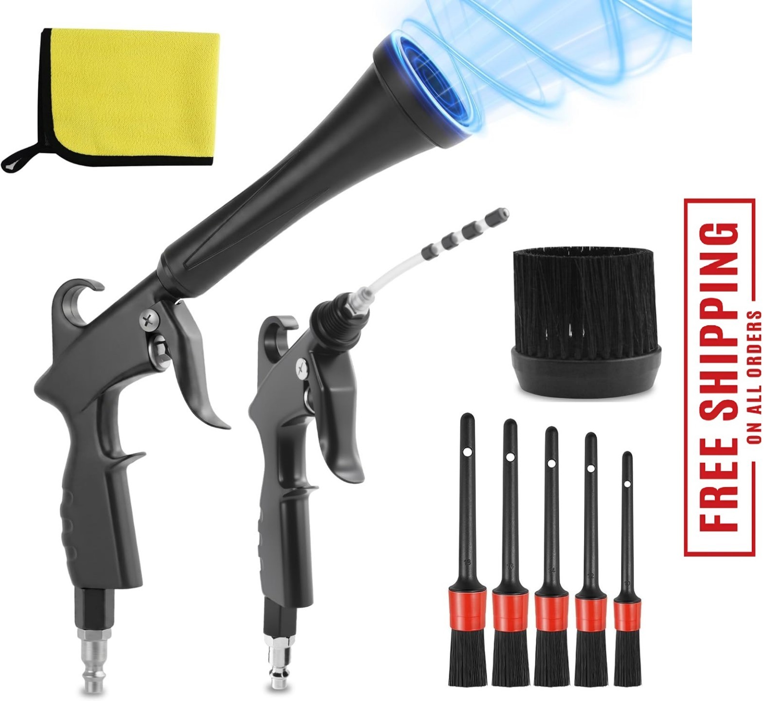 Tornado Detailing Car Cleaning Gun with Metal Nozzle | Interior Drying Air Gun |