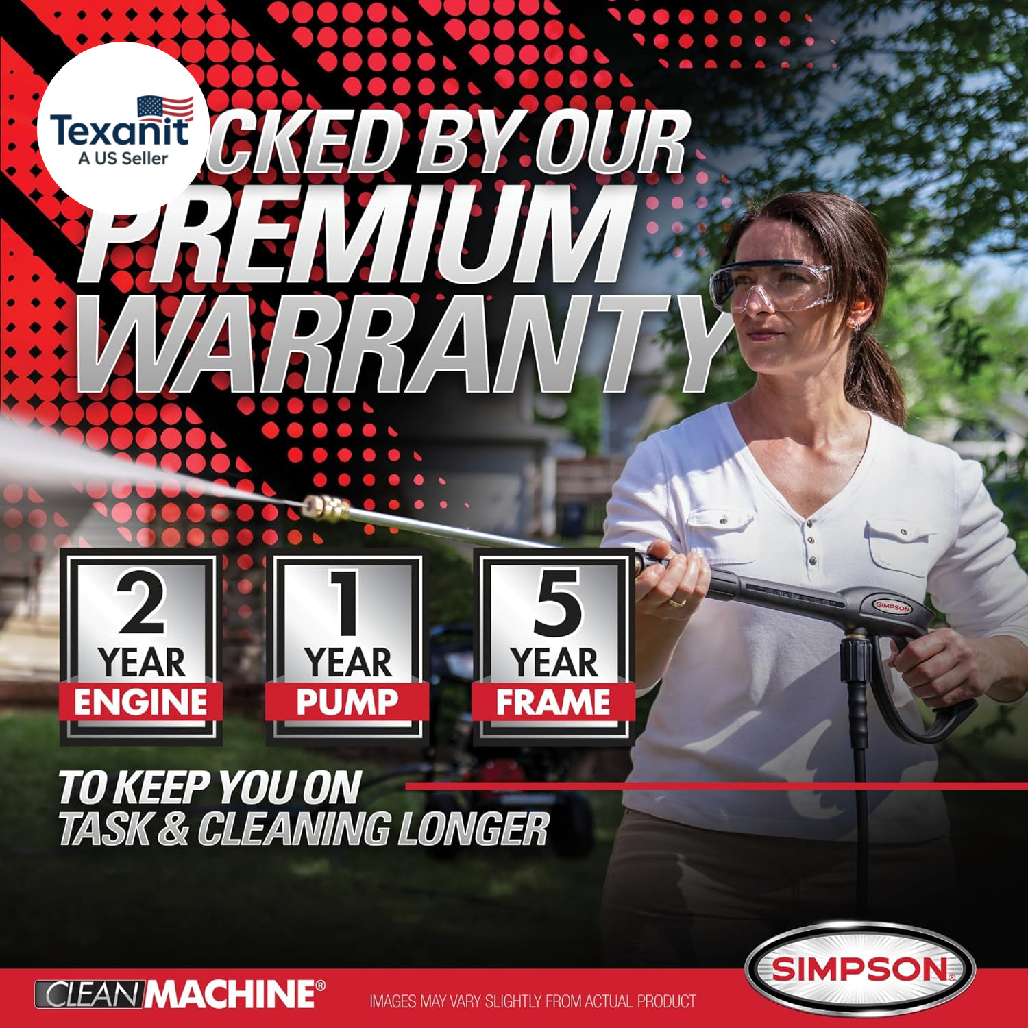 Simpson Cleaning 2900 PSI Gas Pressure Washer, 2.4 GPM Residential Power Washer