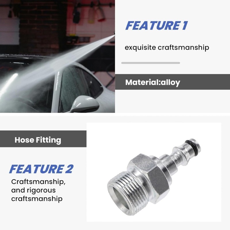 Pack of 2 Steel Hose Quick Disconnect Couplers Anti Burst Design for Pressure
