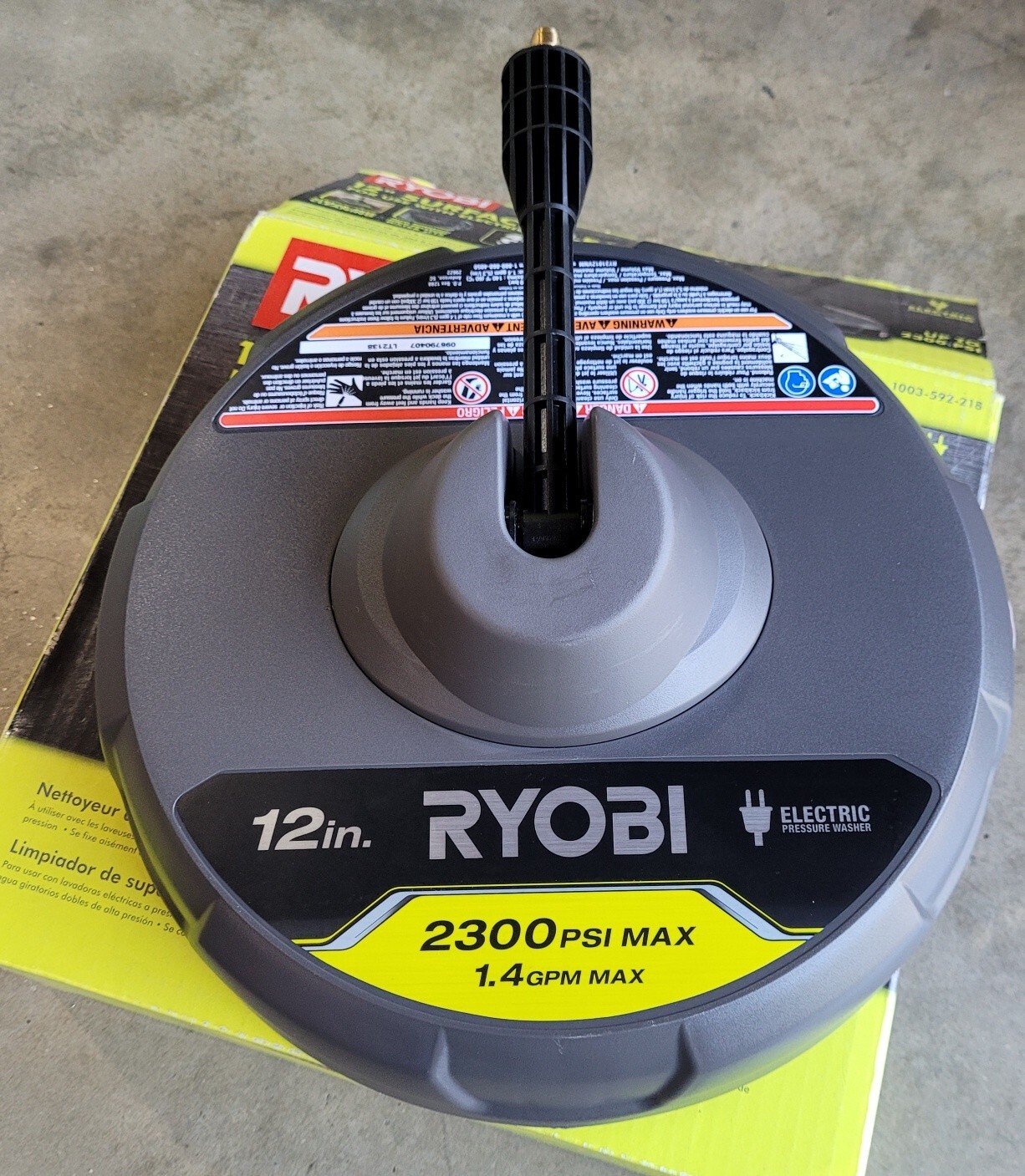 RYOBI 12 in. 2,300 PSI Electric Pressure Washers Surface Cleaner RY31012 (15A)