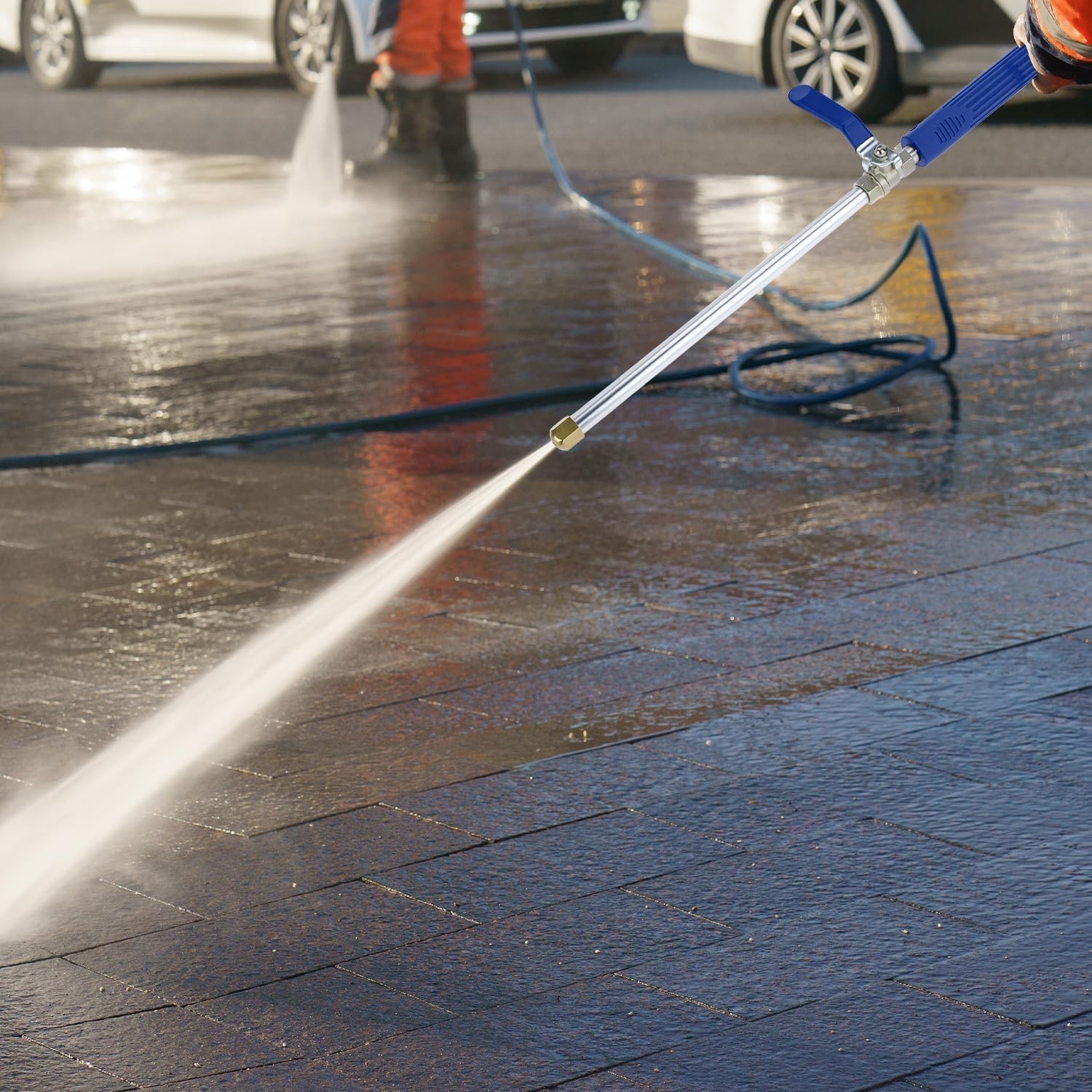 Durable Brass & Stainless Steel Pressure Washer Wand with Adjustable Nozzle Tips