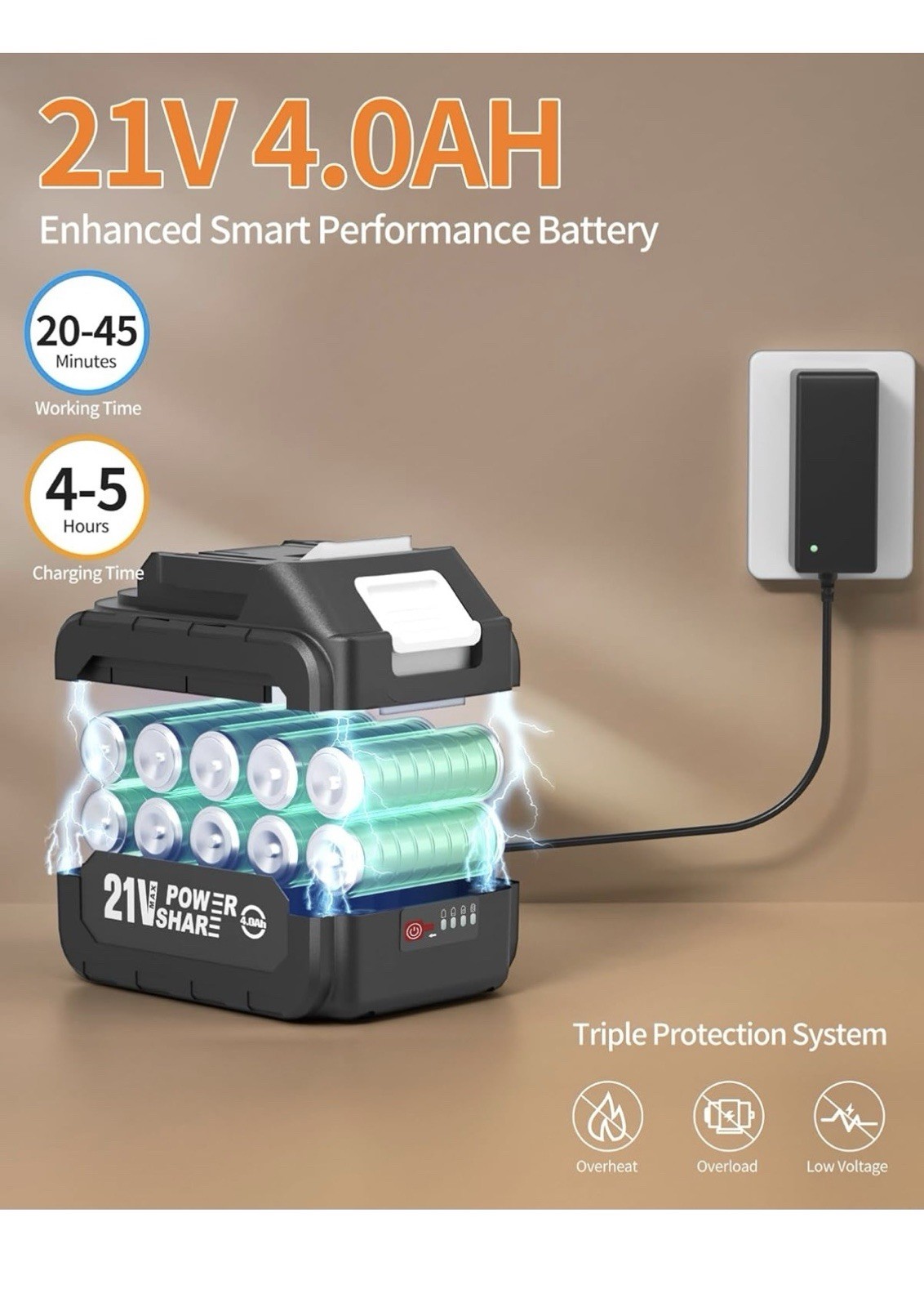 Cordless Portable Washer, 1200 PSI Battery Operated Washer with Brushless Motor,