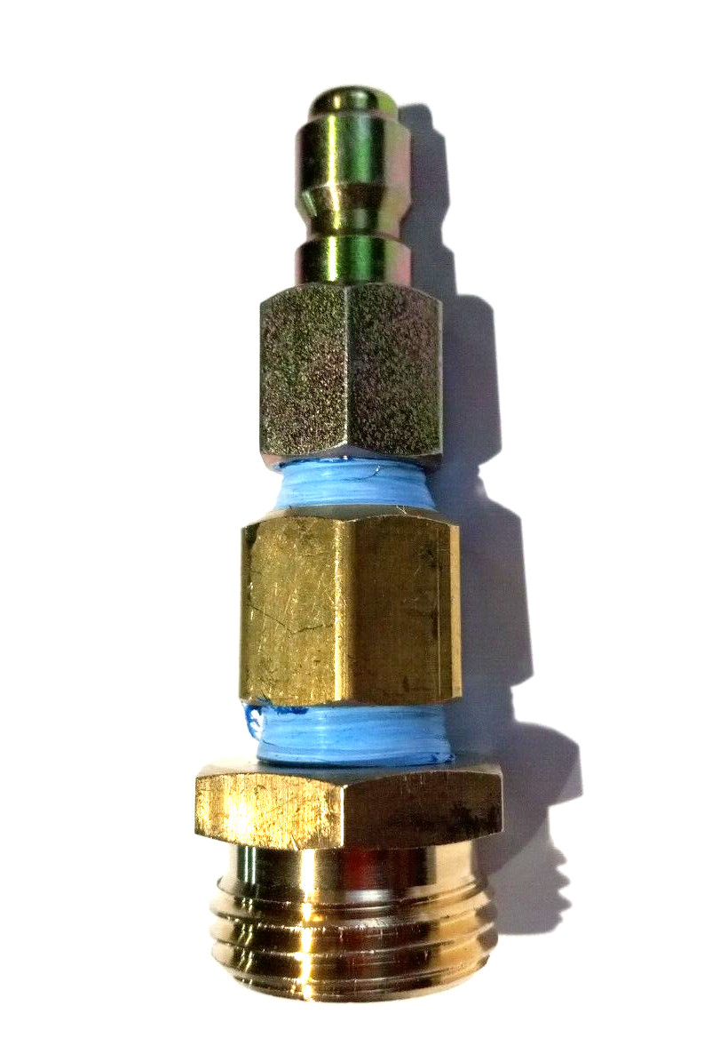 Male Garden Hose Fitting 3/4 MGH To 1/4 Pressure Washer Plug Adapter