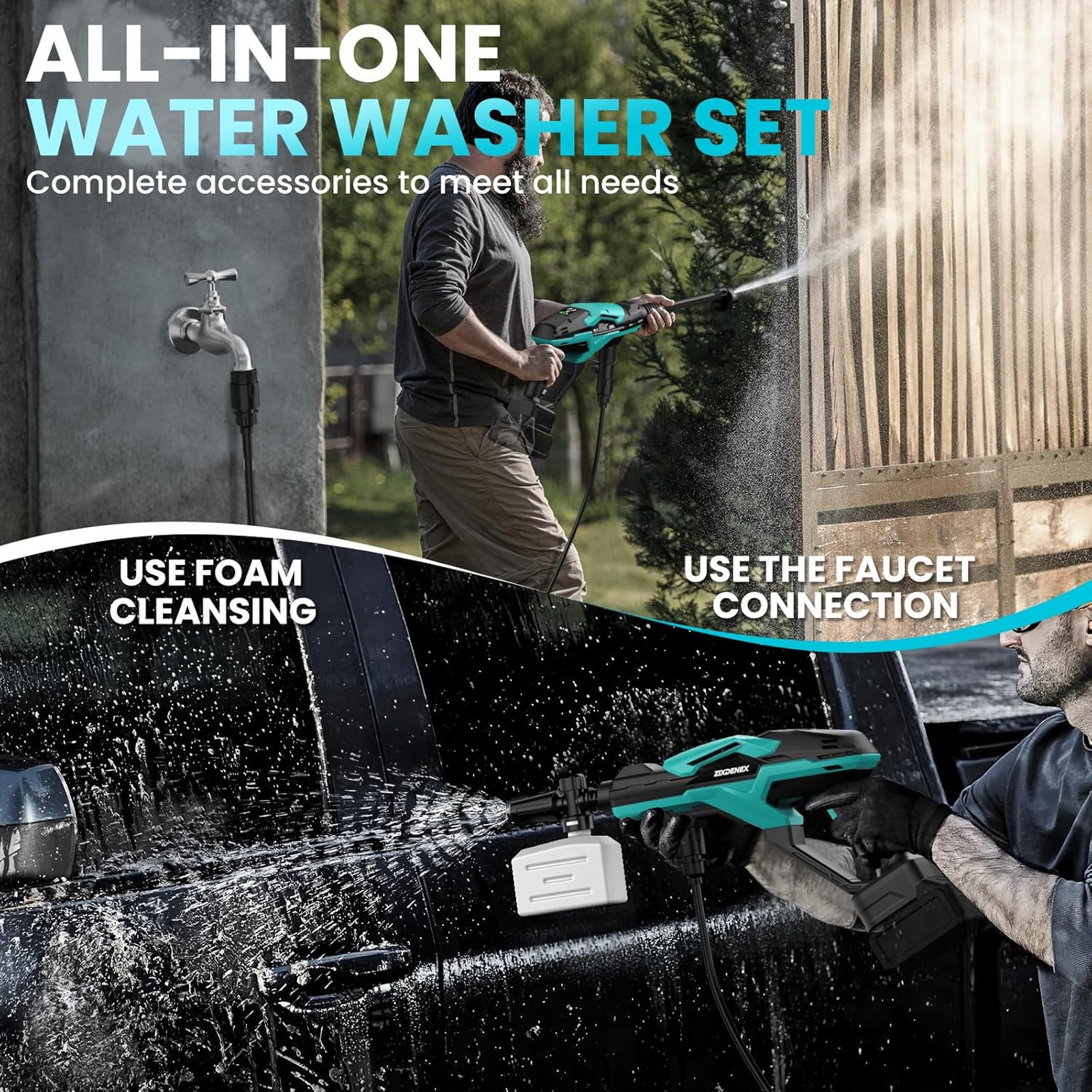 Cordless Portable Washer for Makita 18V Battery, 800 PSI Portable Handheld