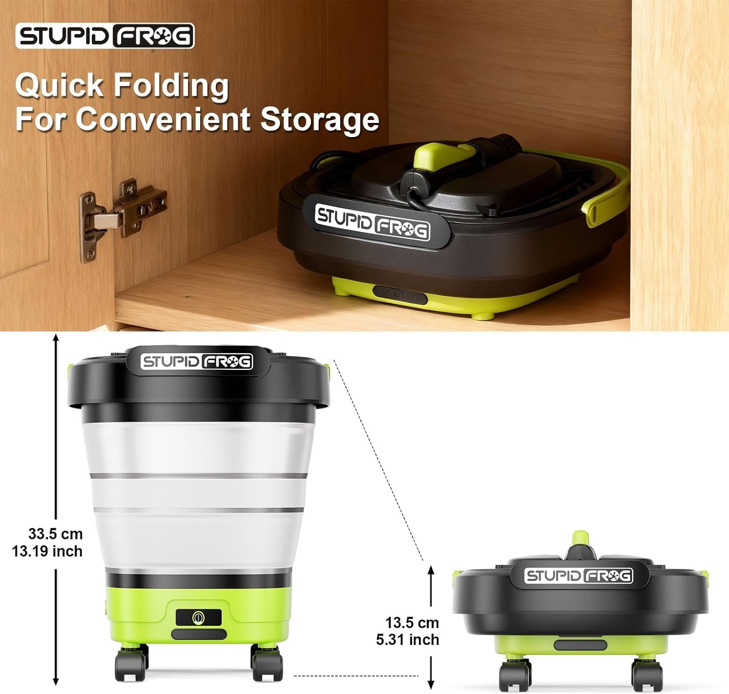 Cordless Portable Pressure Washer, 12L Tank, 4 Nozzles, Battery-Powered Cleaning
