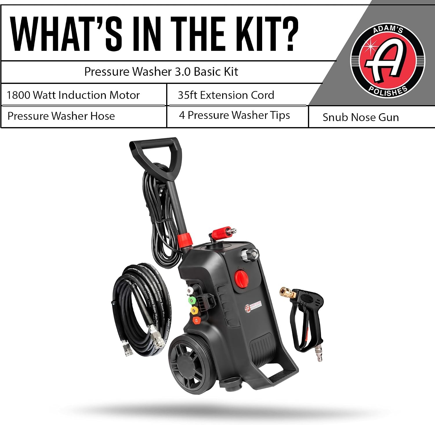 Adam’s Pressure Washer 3.0 Upgrade Kit- Powerful Car Washing Pressure Sprayer