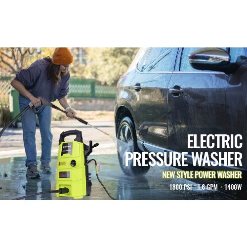 Electric Pressure Washer 1800PSI 1.6GPM Portable Power Washer with 20FT Hose