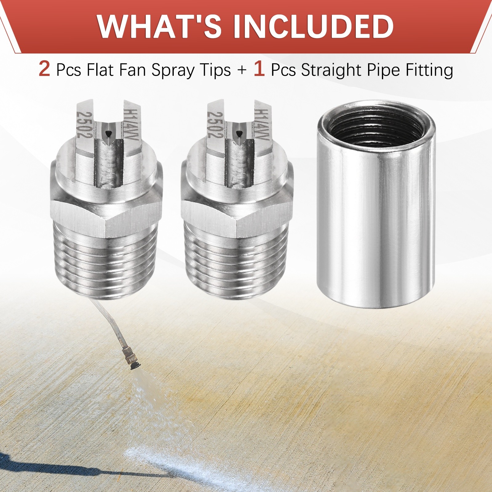 1/4″BSP 25° Flat Fan Spray Tip [1SET] – High Pressure Washer Nozzles [0.91MM]