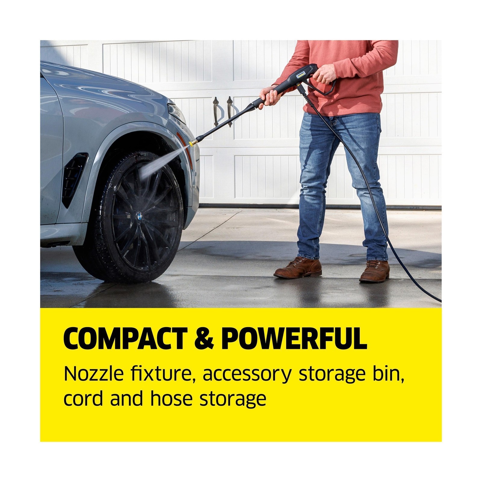 Pressure Washer Cube – 1700 PSI, 1.2 GPM w/ 3 Nozzles & Detergent Tank