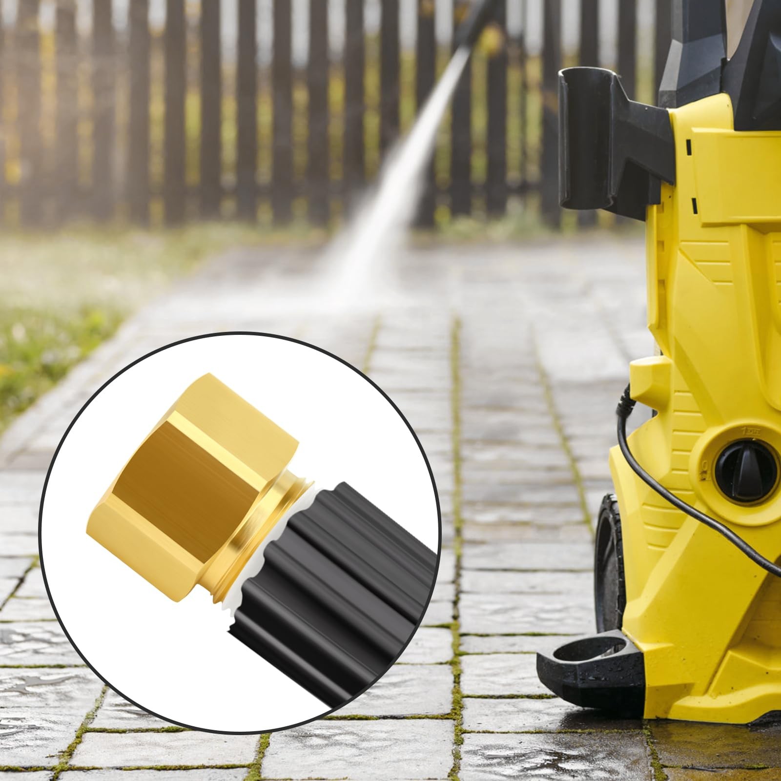 4 PCS Brass M22 Pressure Washer Fitting Kit Connect Power Washer Guns