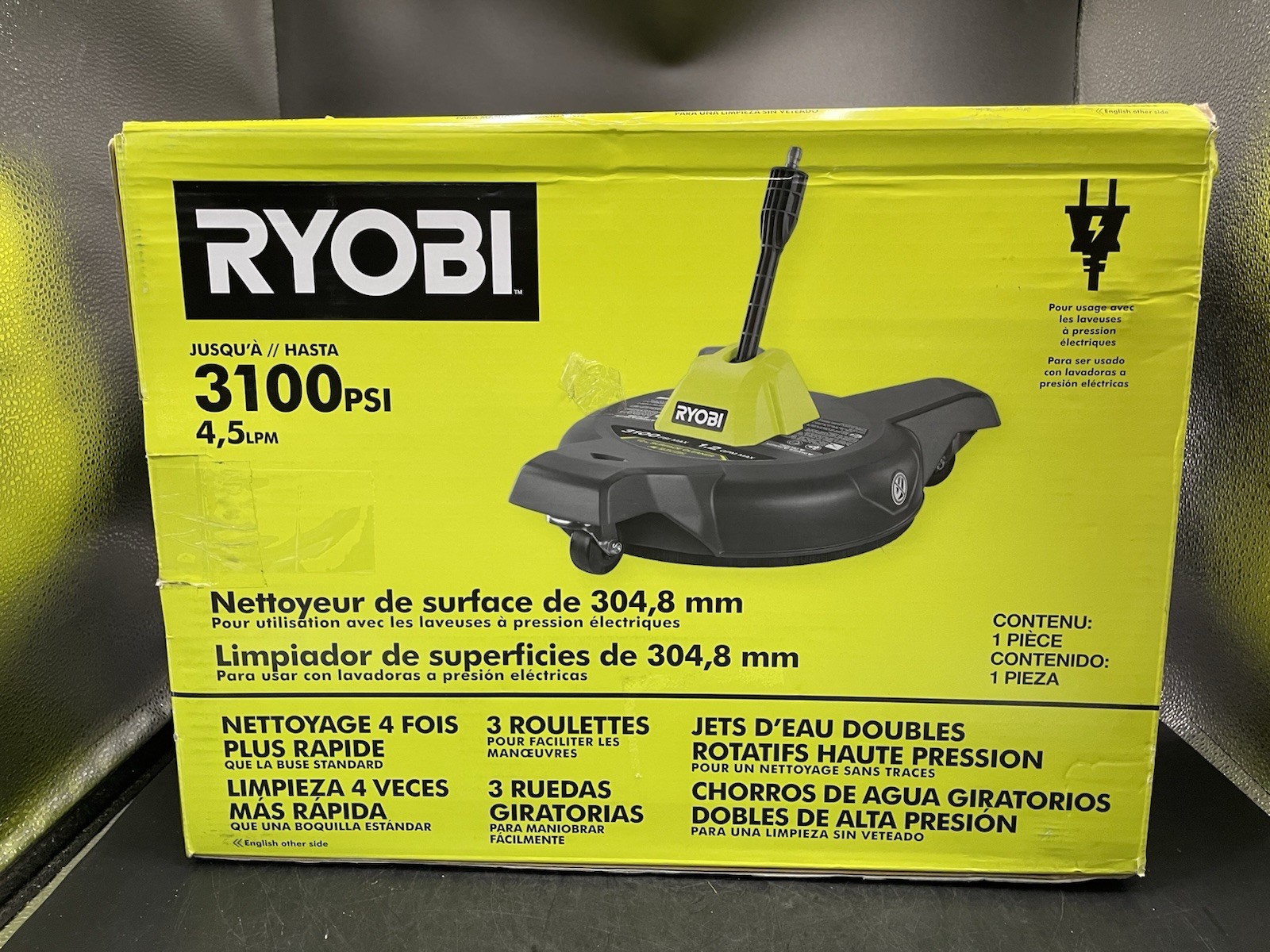 Ryobi RY31SC312 1.2GPM 12″ Surface Cleaner For Electric PressureWasher PRE-OWNED