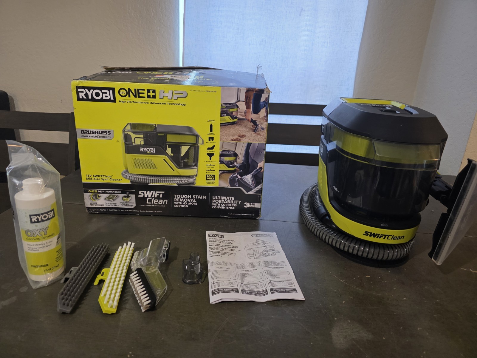 RYOBI HP 18V Brushless Cordless SWIFTClean Mid-Size Spot Cleaner (Tool Only)