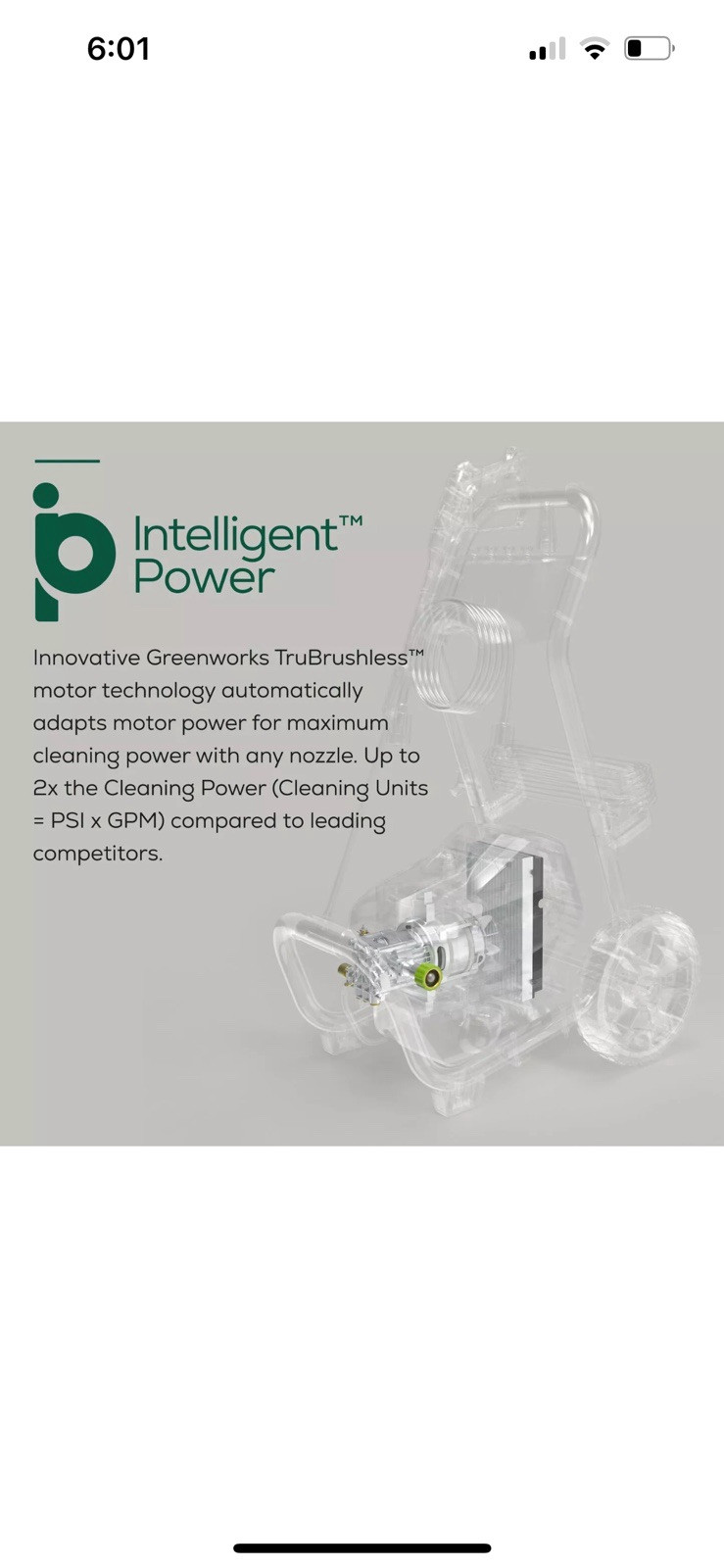Greenworks Pro 2300 PSI Electric Pressure Washer 25Ft Hose 35Ft Cord 5 Nozzles