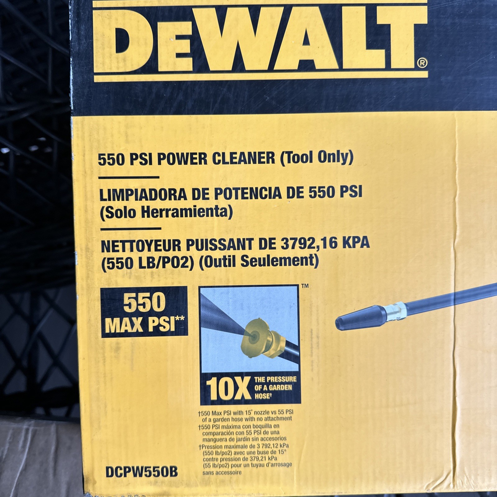 DEWALT 20V MAX 550 PSI Cold Water Pressure Washer (Tool only) (HPB023174)