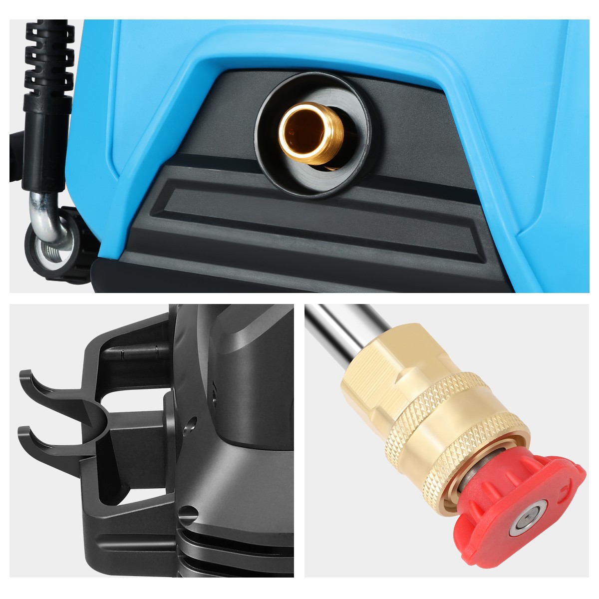 2176 PSI 2.4 GPM High-Pressure Electric Power Cleaner Car Washer Machine Blue