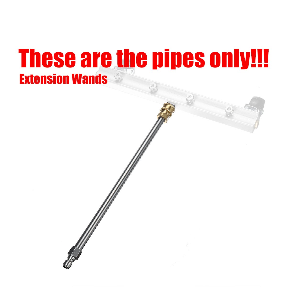 16 Inch Extension Wand Pipe For High Pressure Washer 1/4 Quick-Connect Tool
