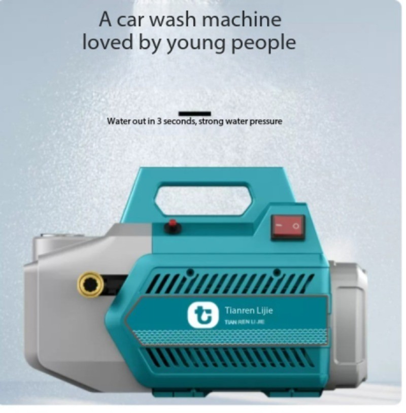 High-Powered Compact Commercial Portable Car Wash Gun and Brush