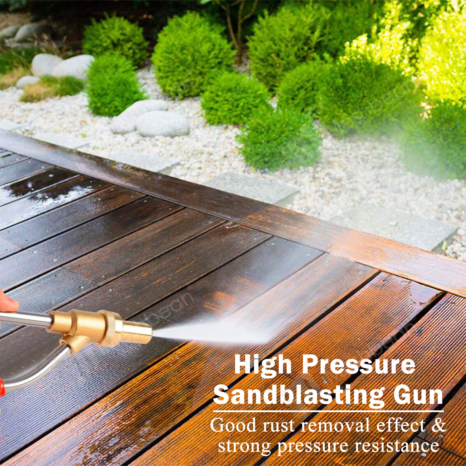 High Pressure Washer Sandblasting Kit 5000PSI Powerful Washer Sandblaster Gun