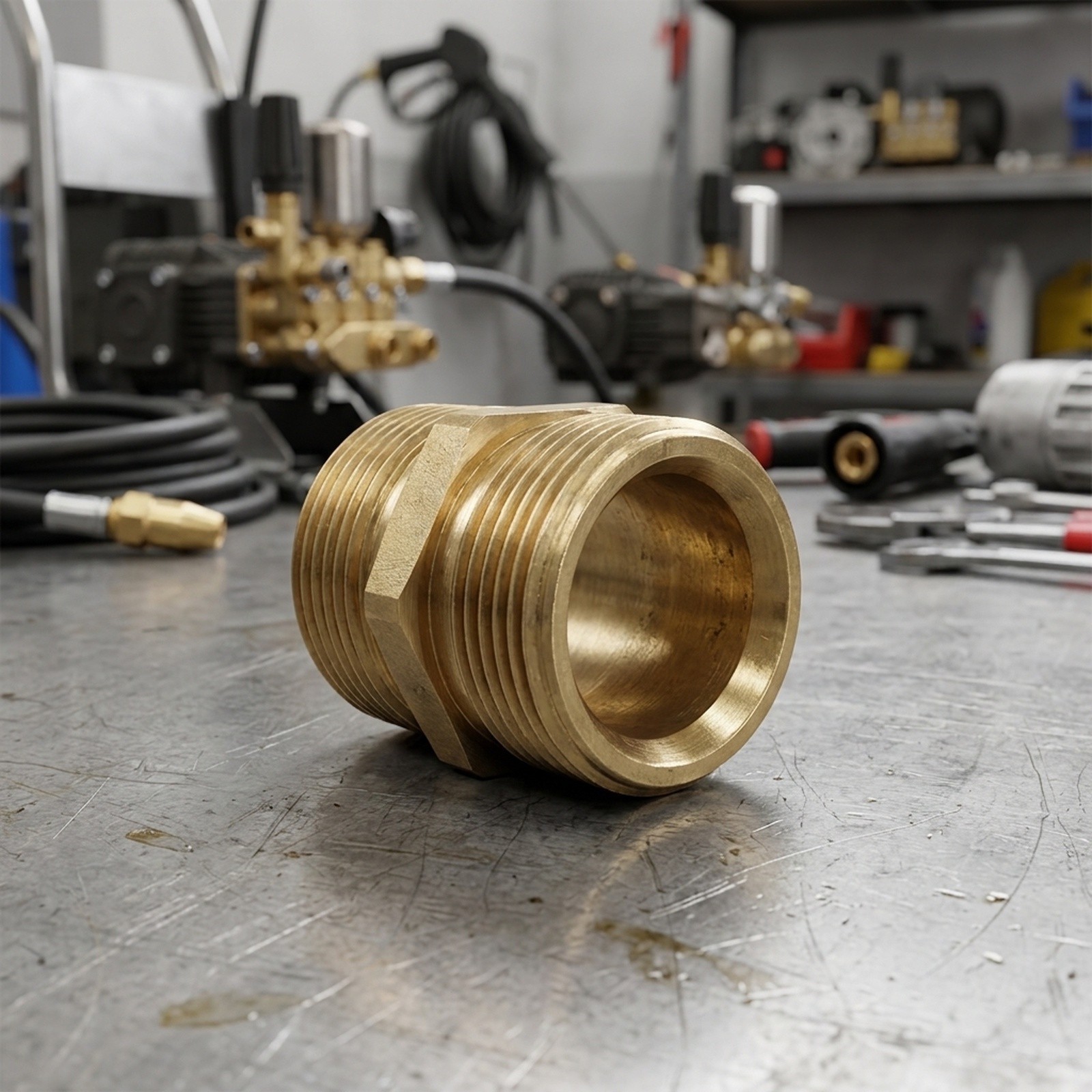 Double Nipple M22x1.5 Male Hose Connector Coupling For High Pressure Cleaner ~