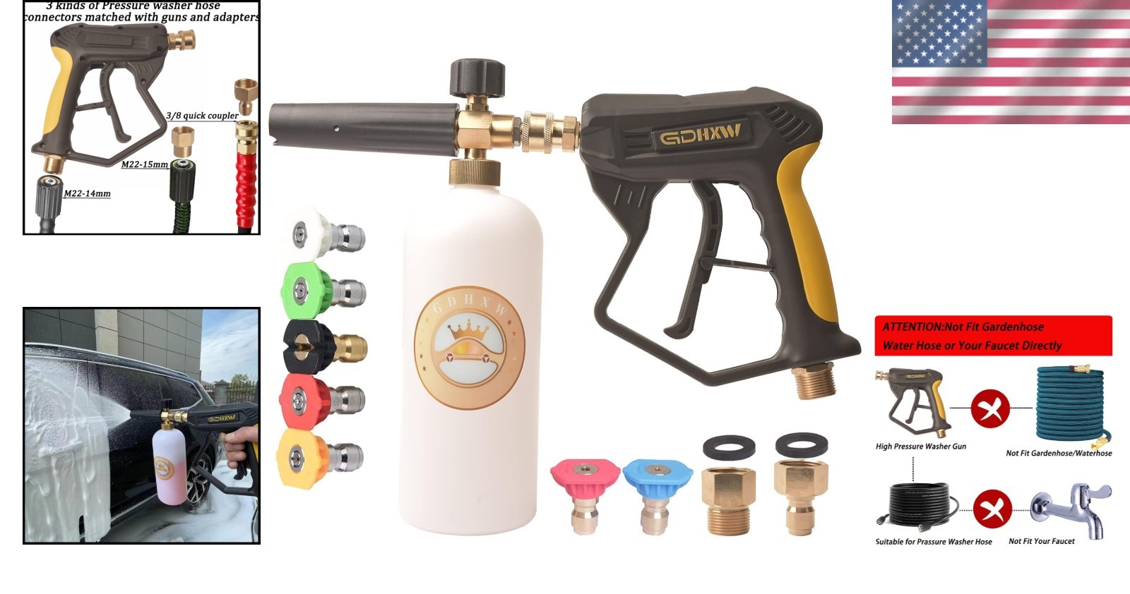Professional Grade High Pressure Washer Gun – 5000 PSI